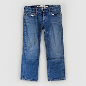 Abercrombie Low Rise Cropped Flare Jeans Womens 2 Medium Wash Vtg Y2K 29x24